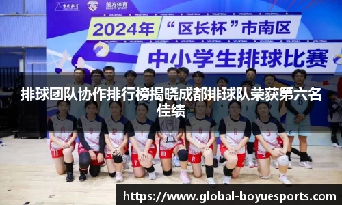 排球团队协作排行榜揭晓成都排球队荣获第六名佳绩